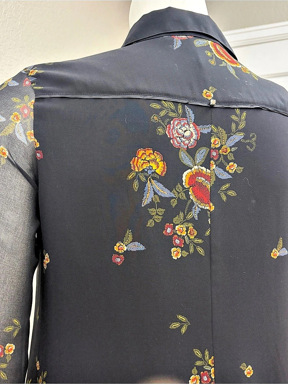 Marina Rinaldi Sport Floral Midi Dress in Black Size 14 - Picture 4 of 12